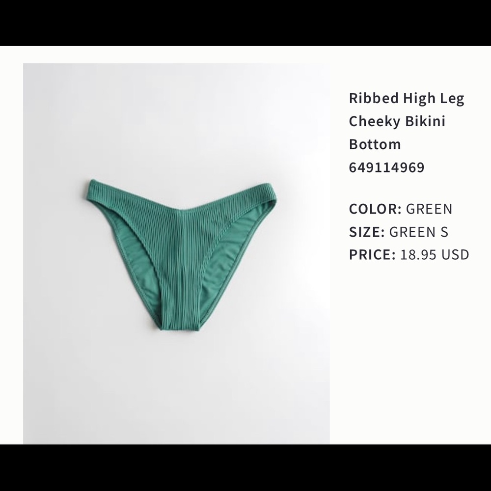 Hollister green bikini bottom